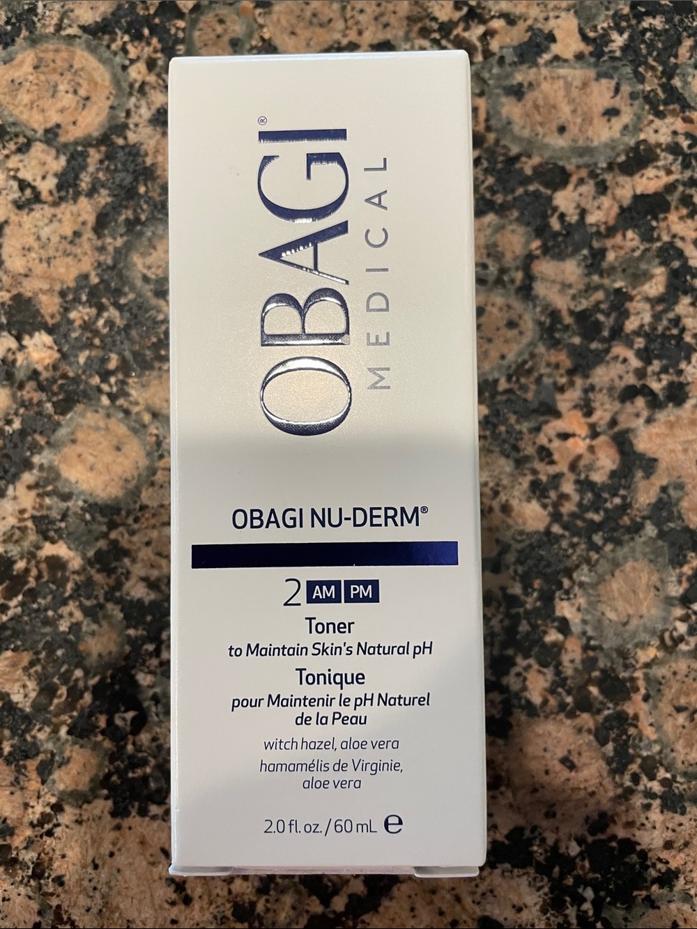 Obagi Nu-Derm Toner in White and Blue Packaging